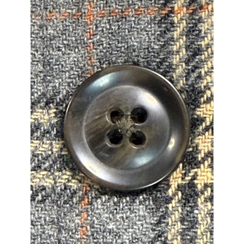 Gap Plaid Wool Mini Skirt Gray Tartan Button Front Preppy Y2K Grungecore Sz 0P - Picture 6 of 10